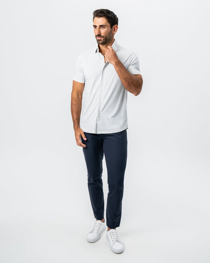 "The Anchor" Light Grey Bengal Stripe