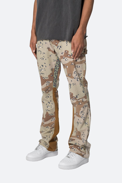 B493 Flare Denim - Desert Camo