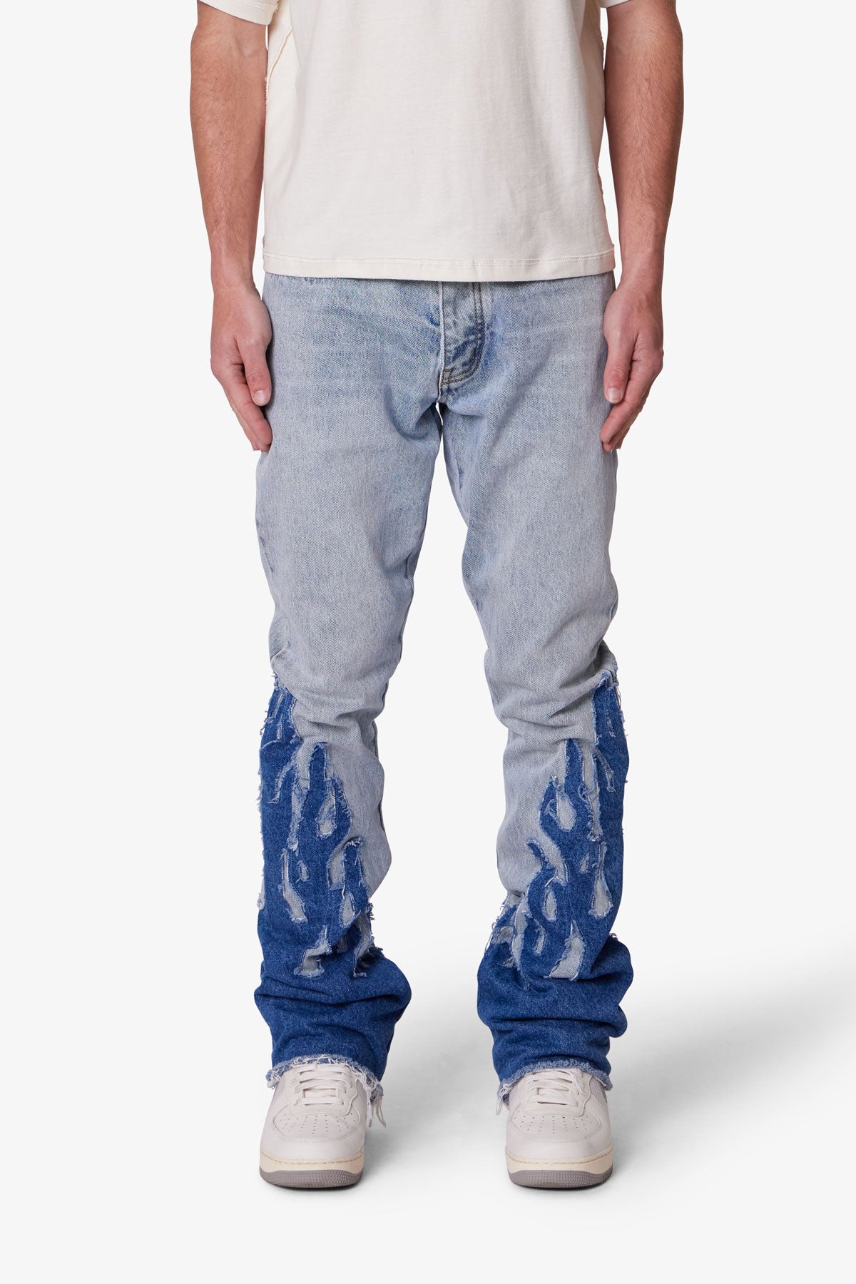 B556 Flame Flare Denim - Blue