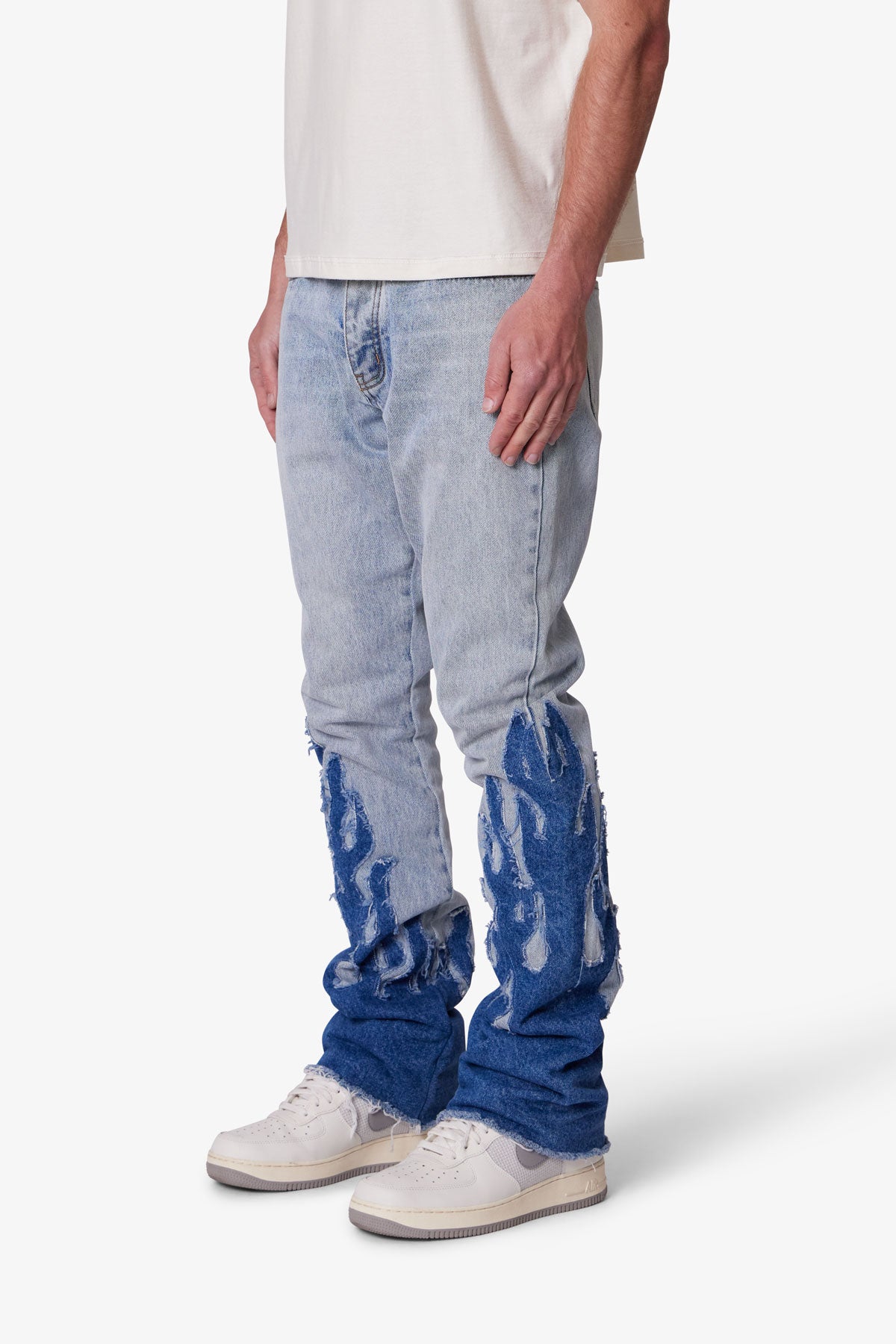 B556 Flame Flare Denim - Blue