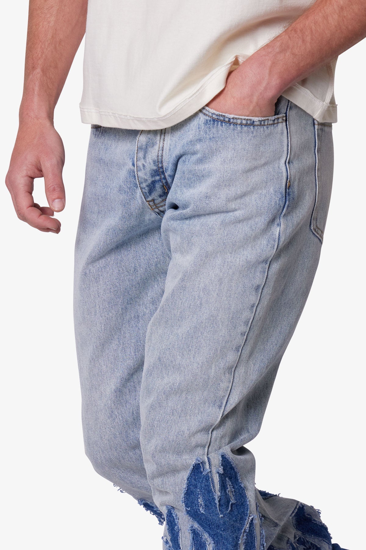 B556 Flame Flare Denim - Blue