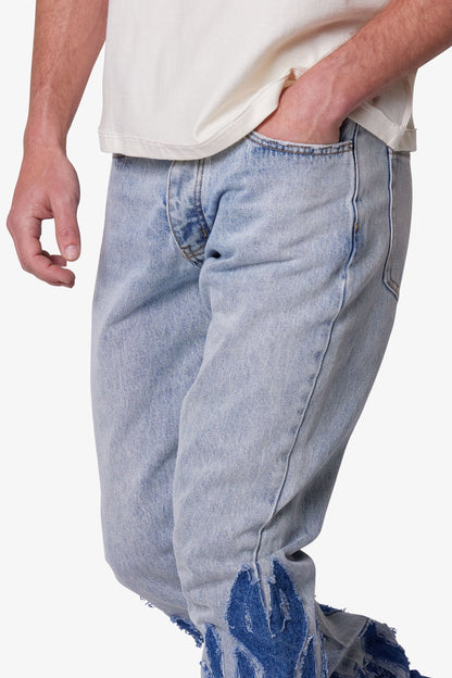 B556 Flame Flare Denim - Blue