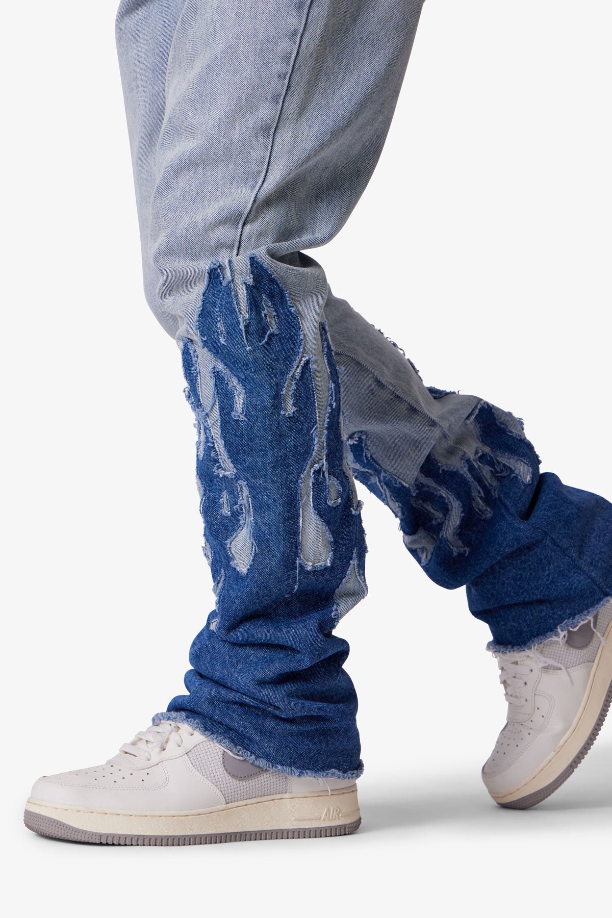 B556 Flame Flare Denim - Blue