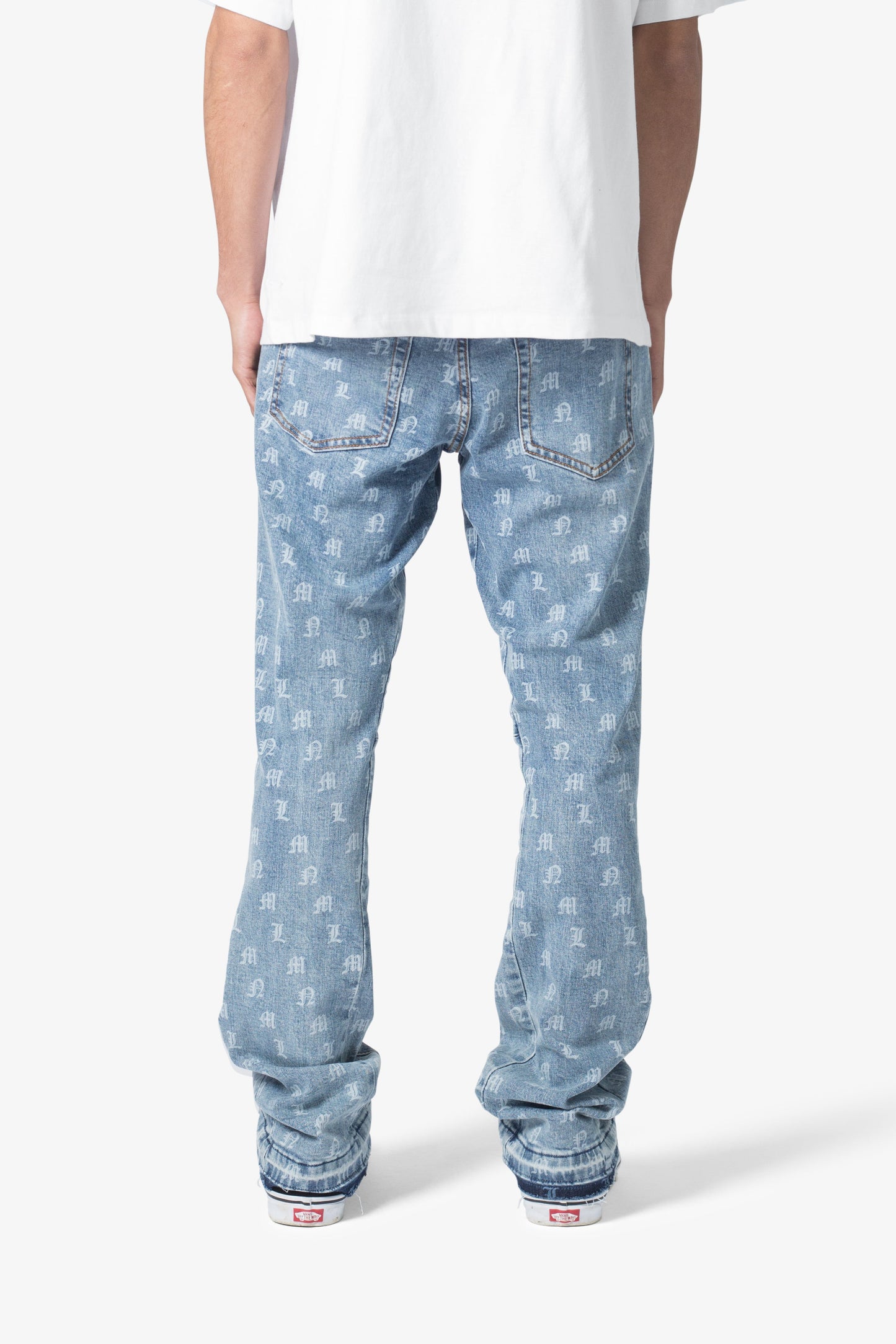 B639 Old English Flare Denim - Medium Blue
