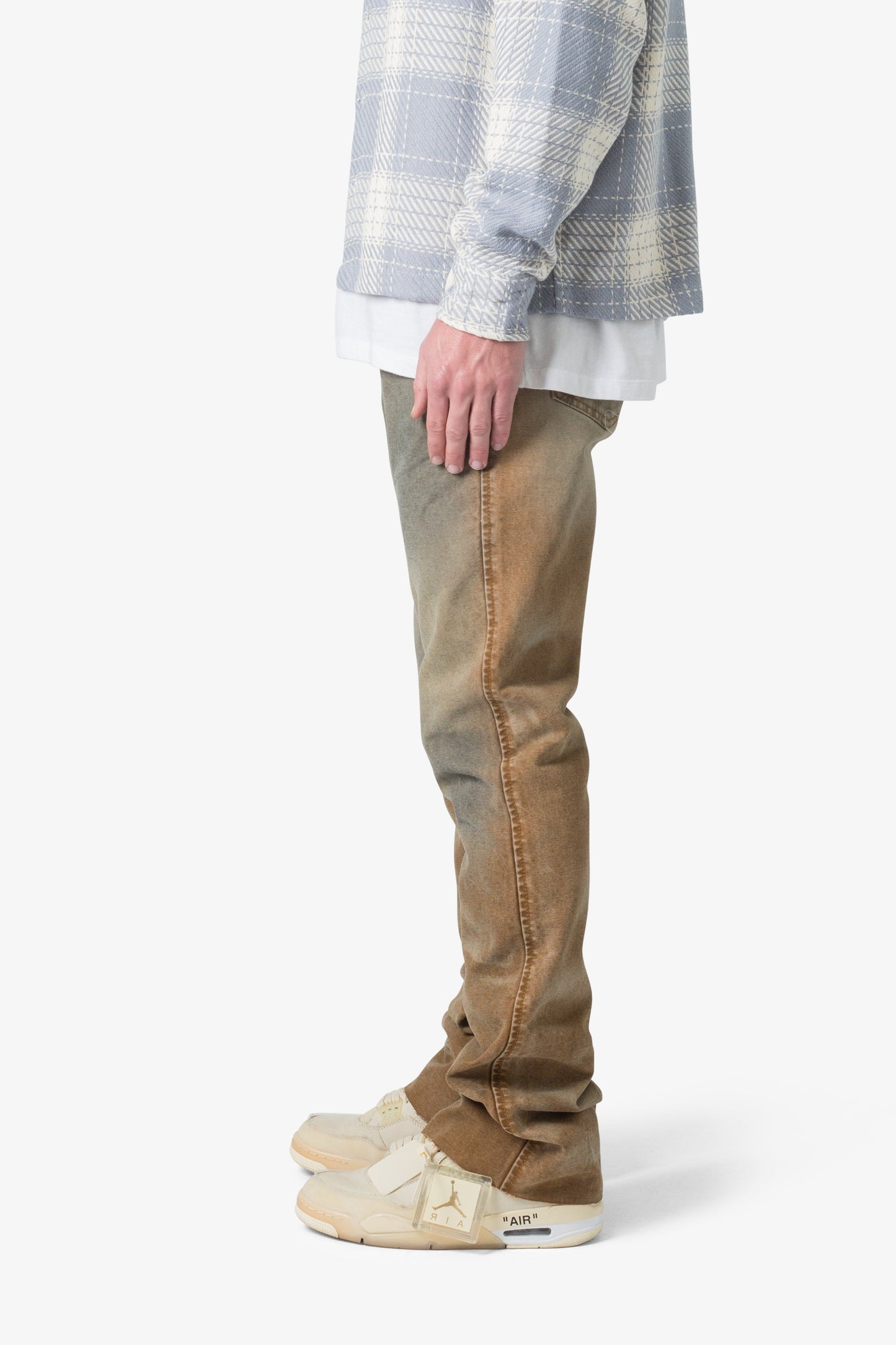 B643 Flare Burnt Denim - Brown