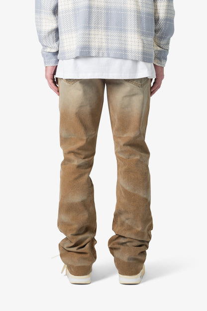 B643 Flare Burnt Denim - Brown