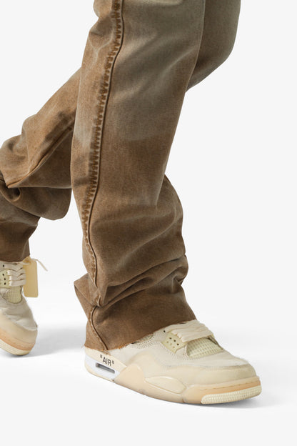 B643 Flare Burnt Denim - Brown