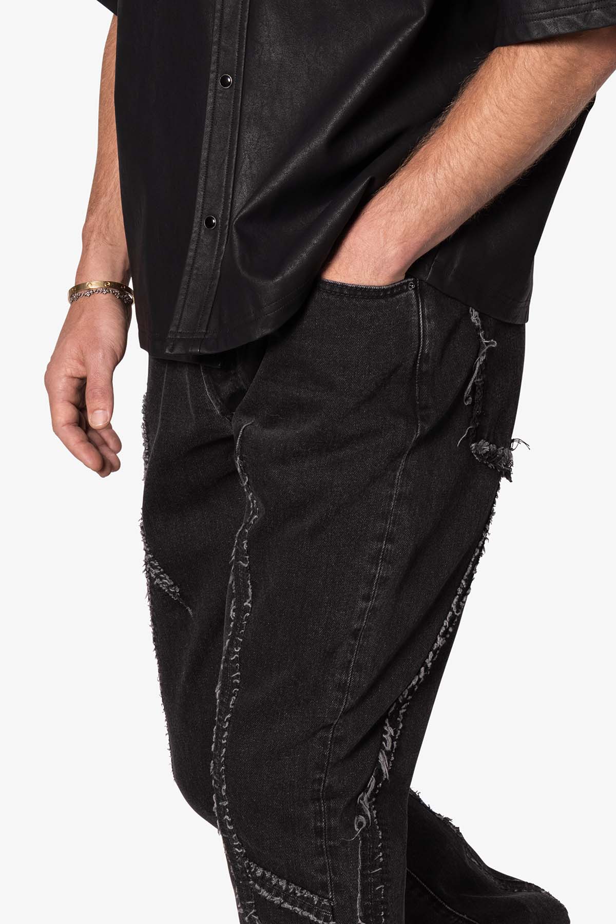 B705 Tear and Repair Denim - Black