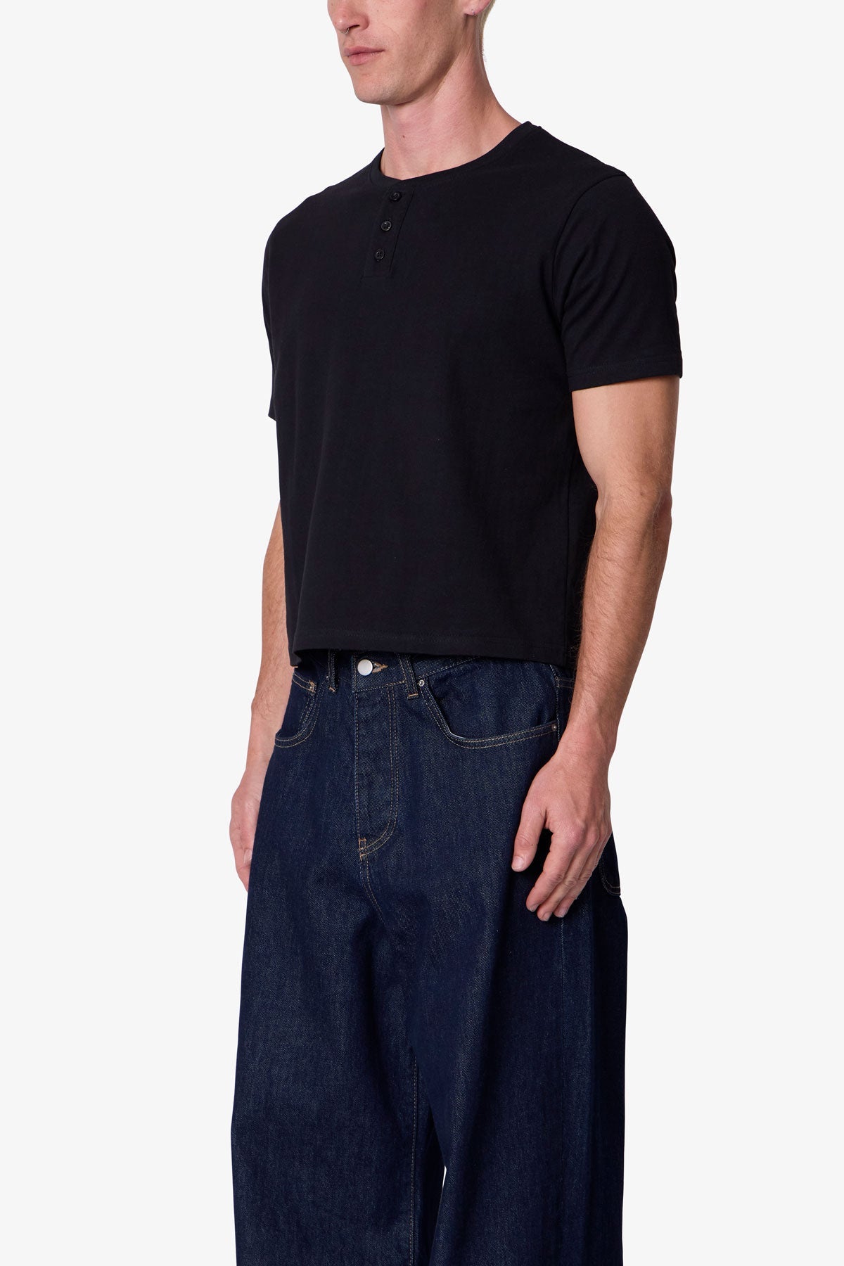 Baby Henley Tee - Black