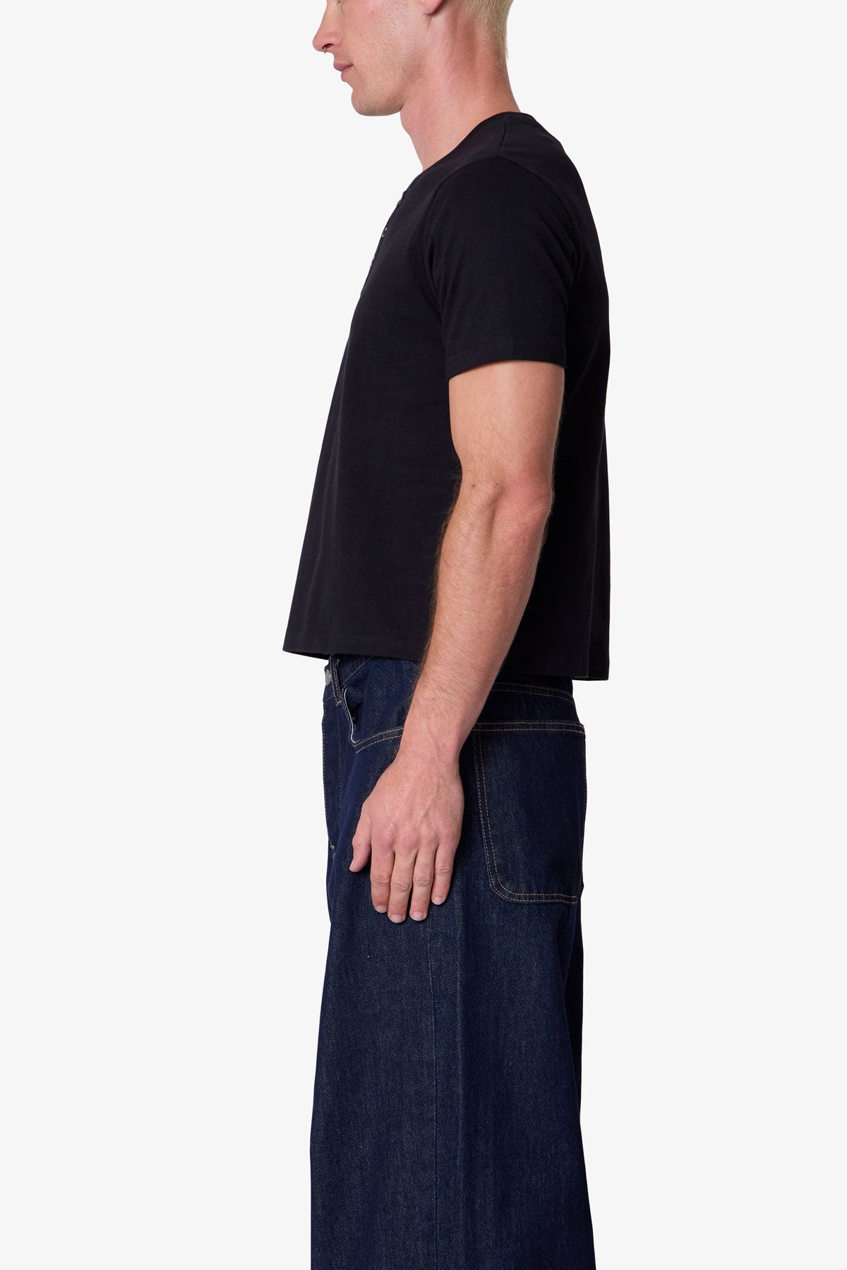 Baby Henley Tee - Black