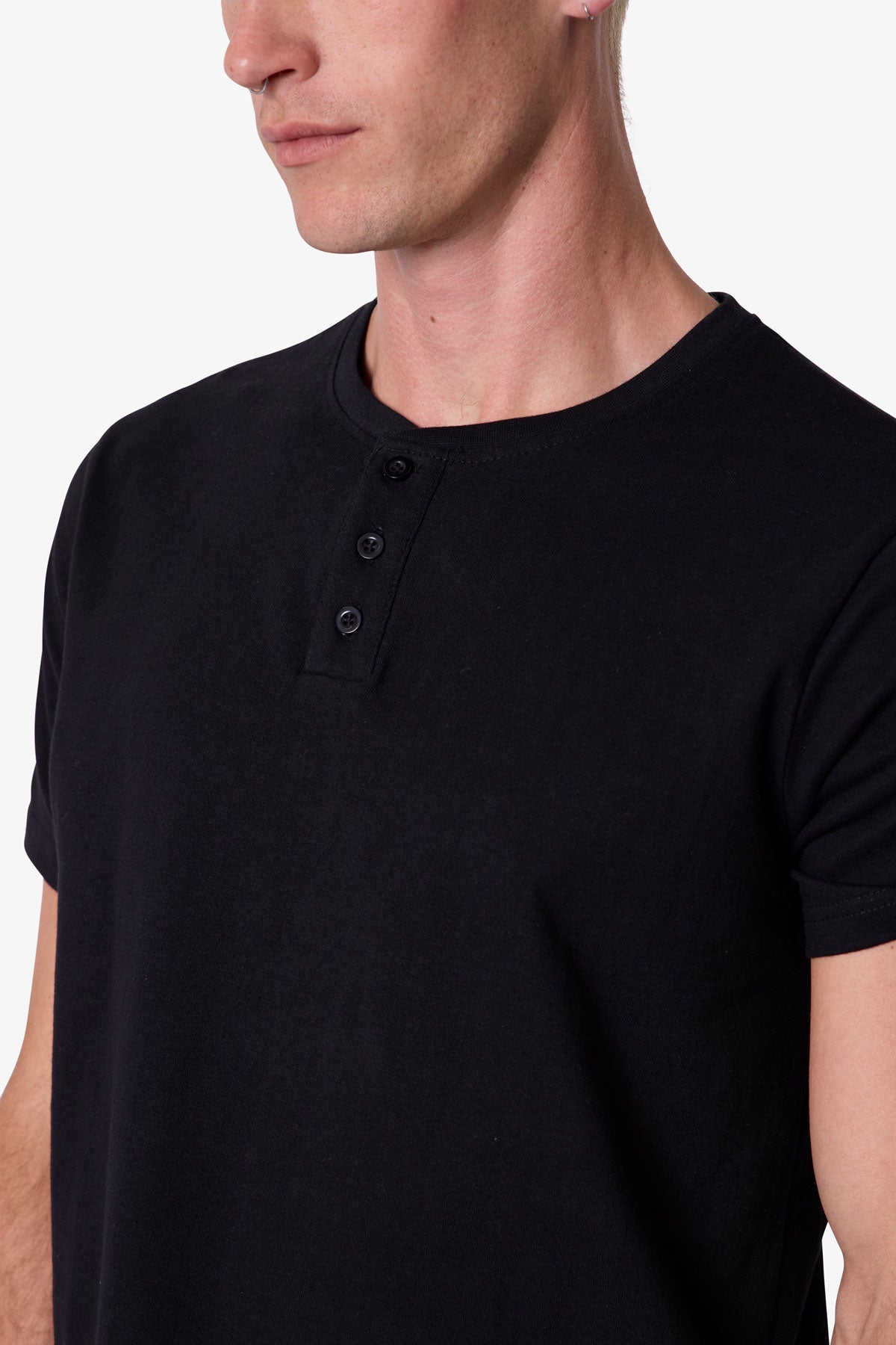 Baby Henley Tee - Black