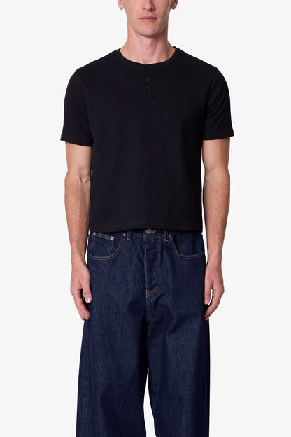 Baby Henley Tee - Black