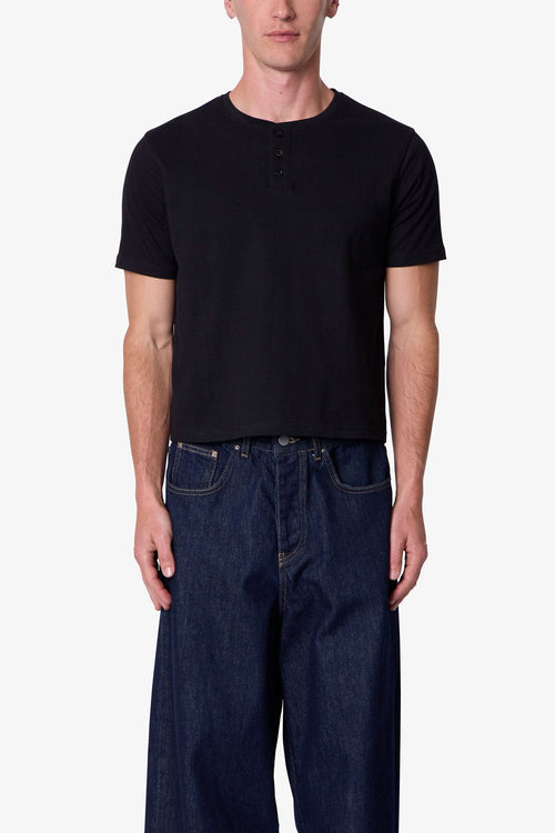 Baby Henley Tee - Black