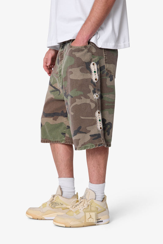 Baggy Mojave Canvas Shorts - Camo