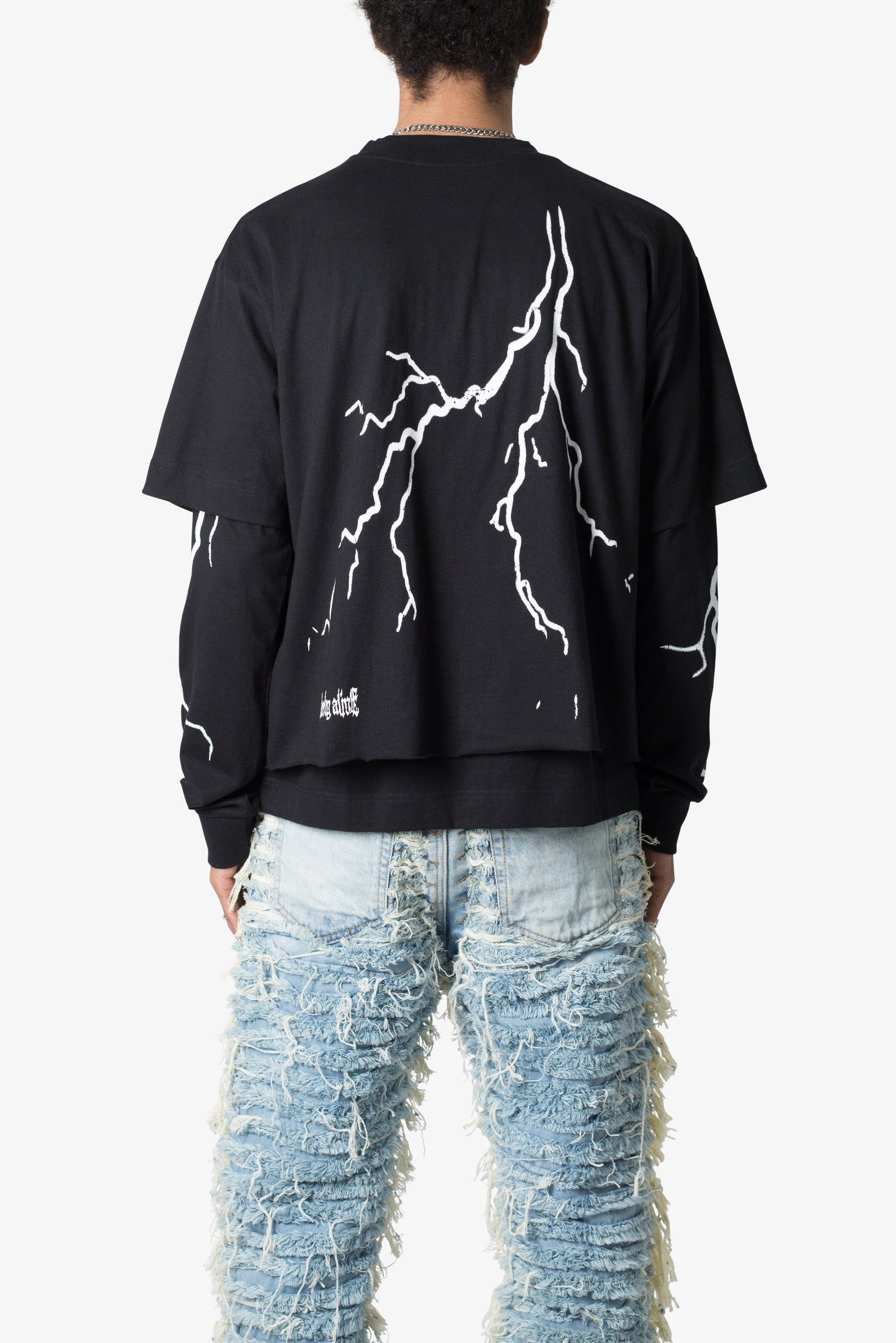 Barely Alive Double Layer Tee - Black