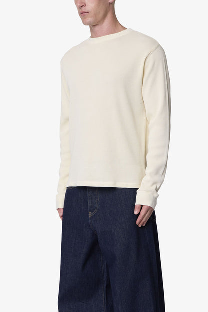 Basic Thermal L/S Tee - Off White