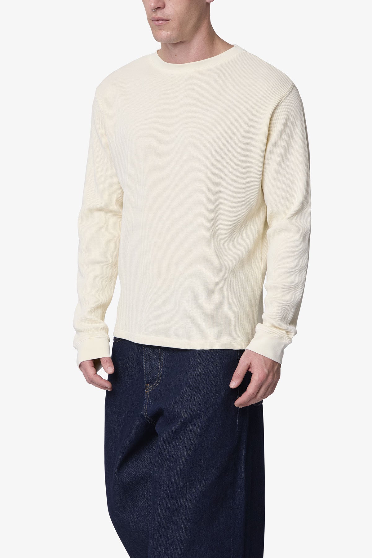 Basic Thermal L/S Tee - Off White
