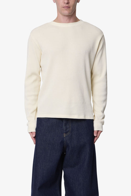 Basic Thermal L/S Tee - Off White