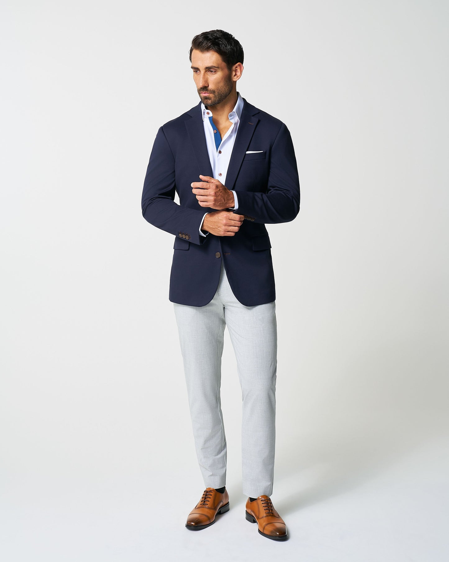 Athletic Fit Stretch Blazer - Navy