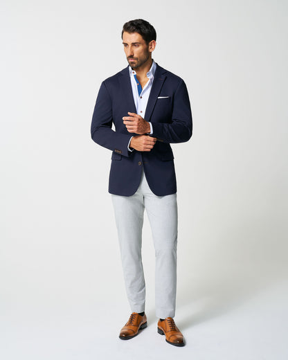 Athletic Fit Stretch Blazer - Navy