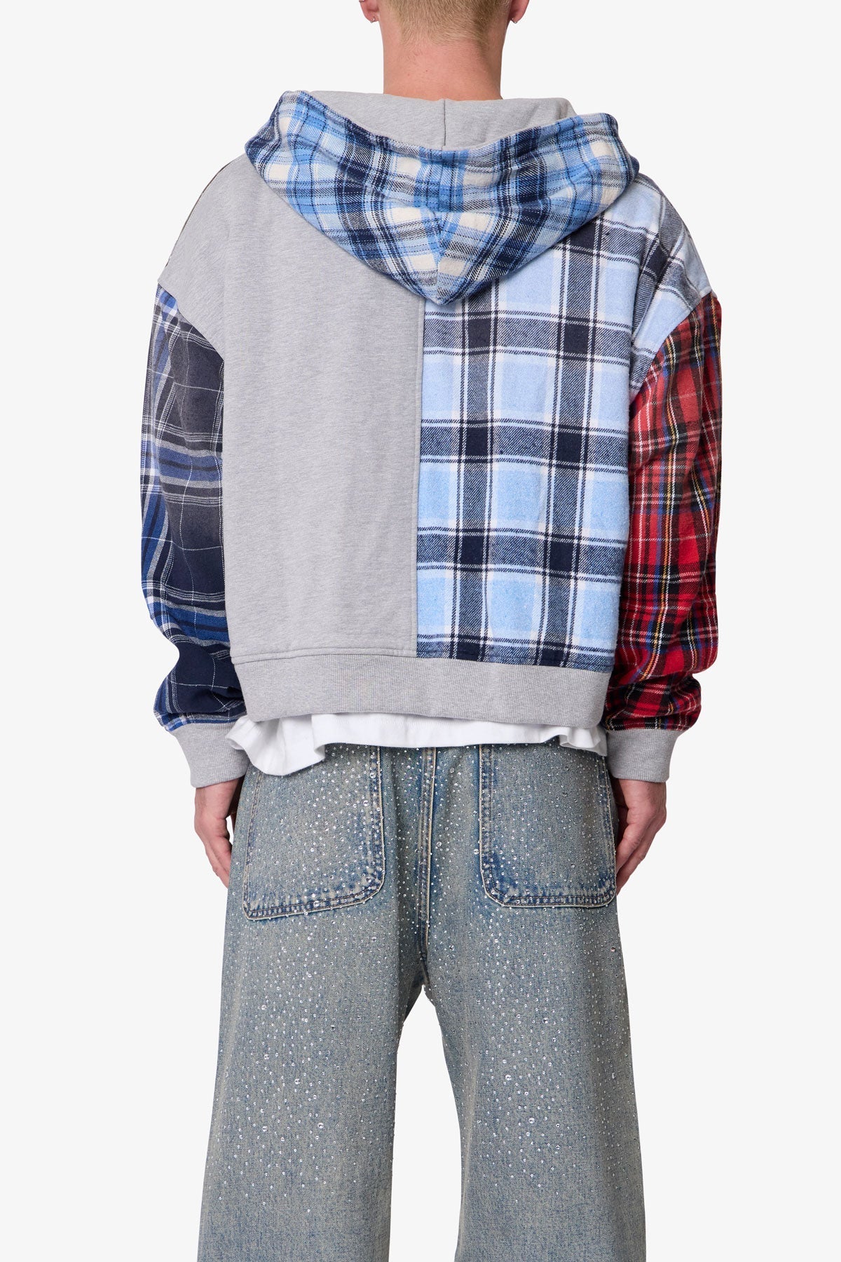 Blocked Flannel Hoodie - Multi