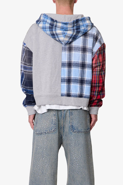 Blocked Flannel Hoodie - Multi