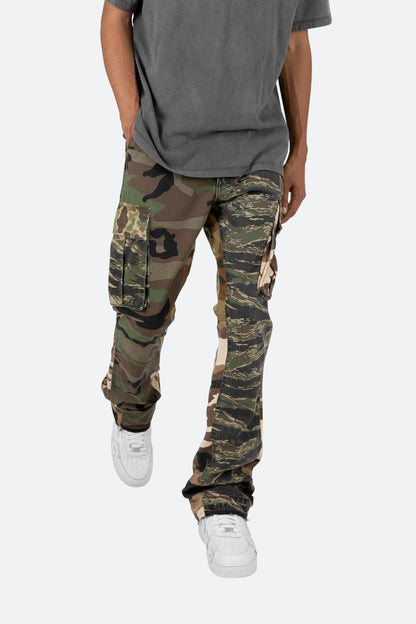 Bootcut Cargo Pants - Mixed Camo