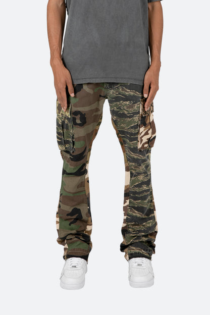 Bootcut Cargo Pants - Mixed Camo