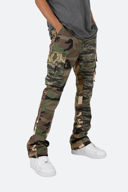 Bootcut Cargo Pants - Mixed Camo