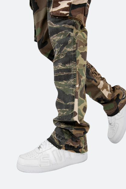 Bootcut Cargo Pants - Mixed Camo