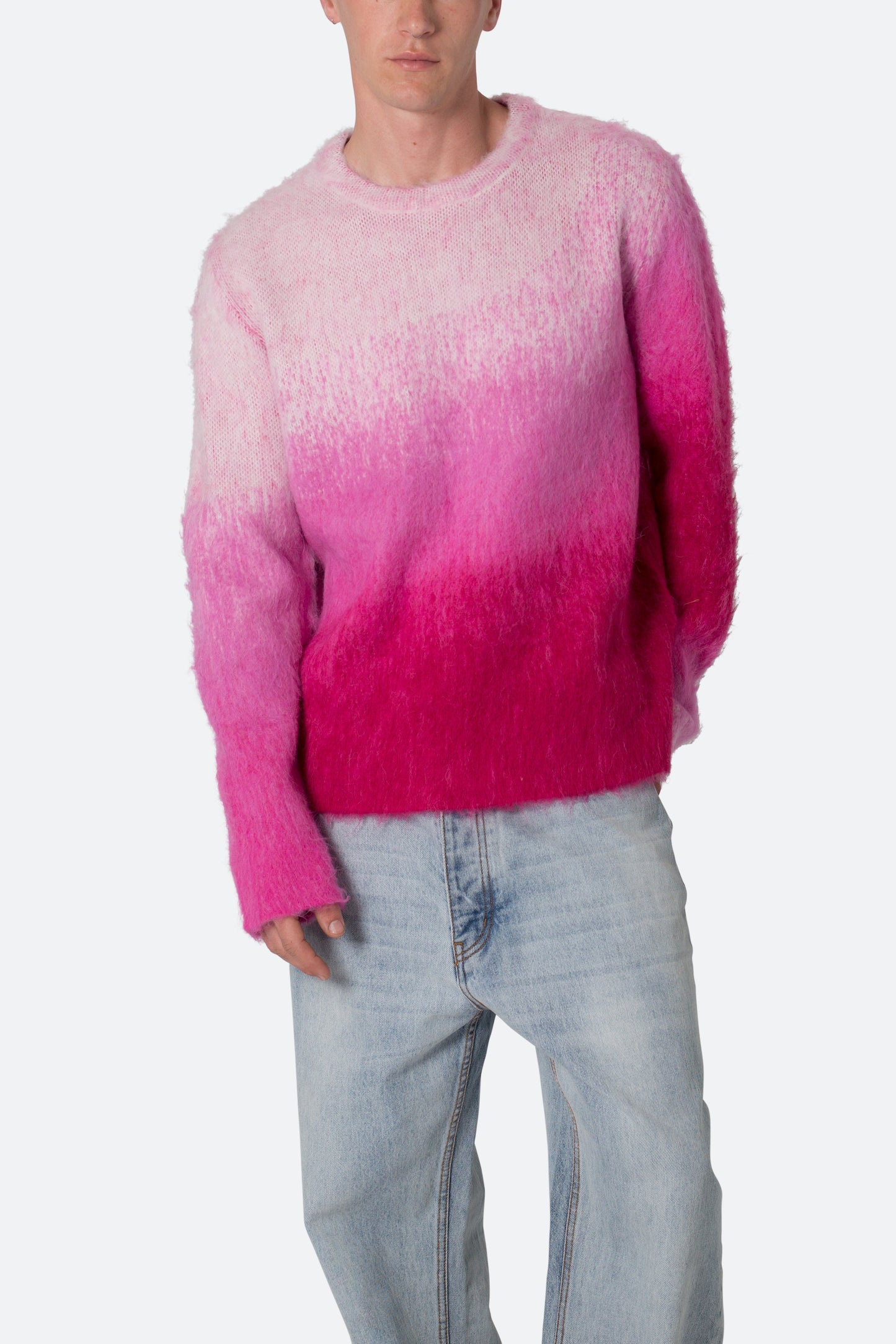 Brushed Gradient Sweater - Pink