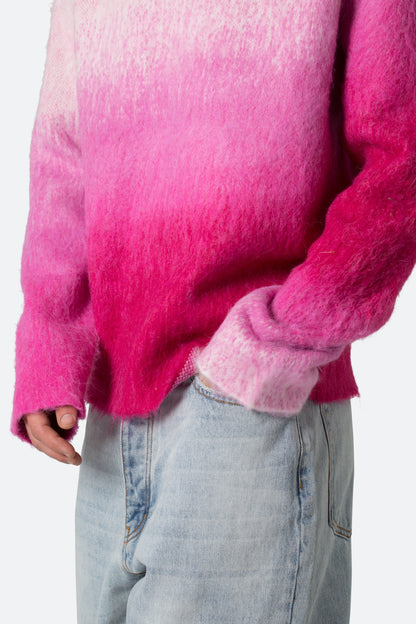 Brushed Gradient Sweater - Pink