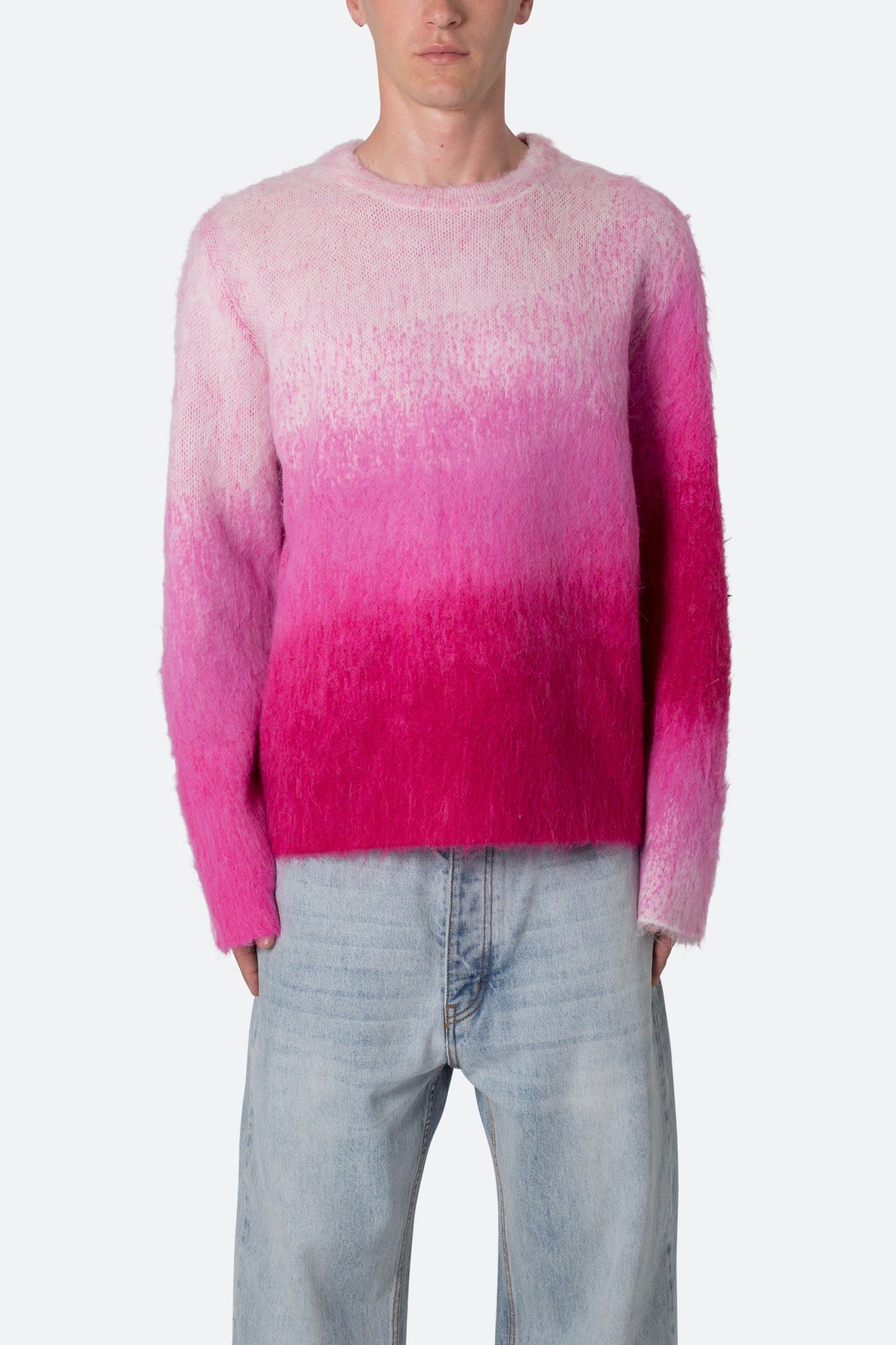 Brushed Gradient Sweater - Pink