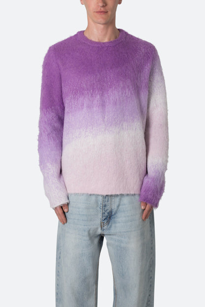 Brushed Gradient Sweater - Purple