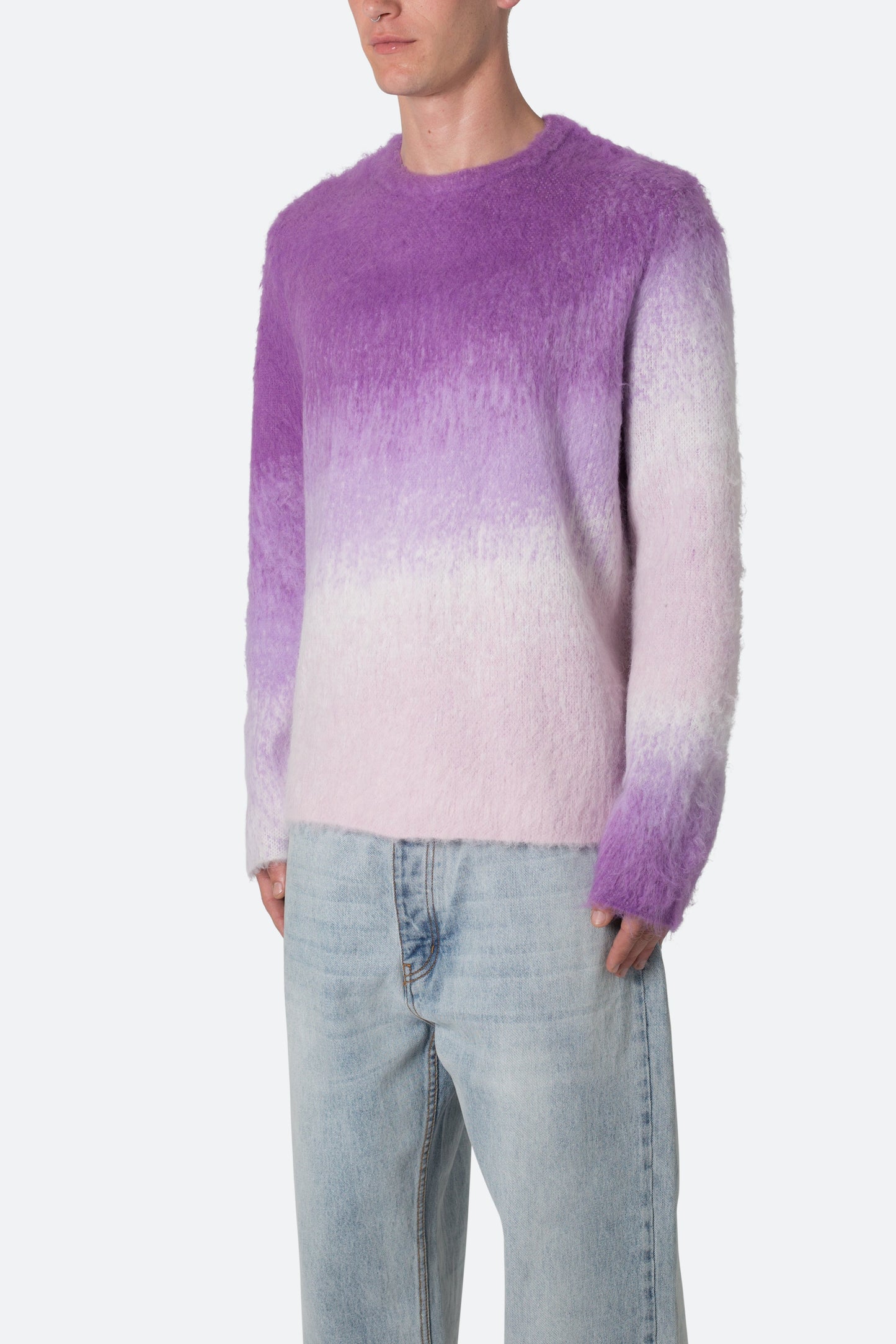 Brushed Gradient Sweater - Purple