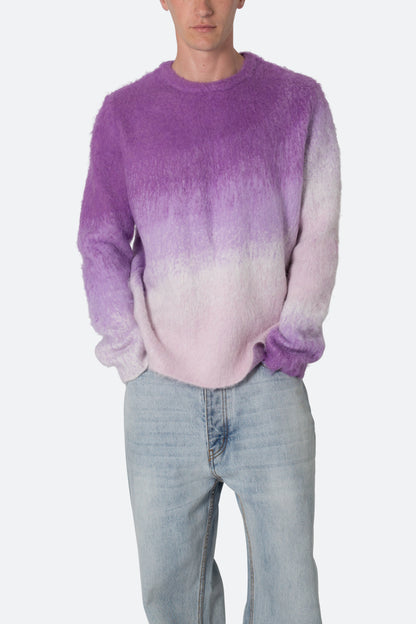 Brushed Gradient Sweater - Purple