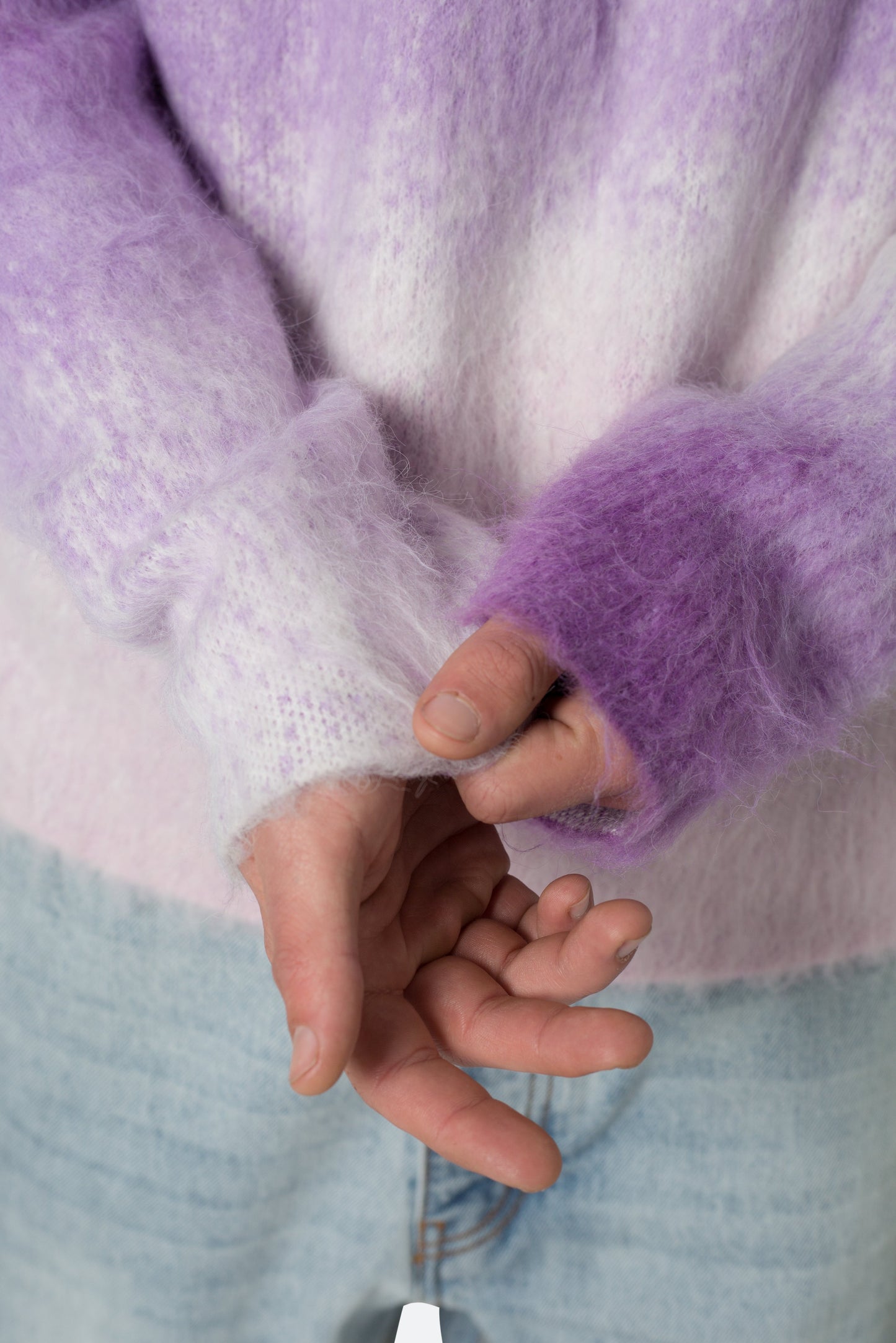 Brushed Gradient Sweater - Purple