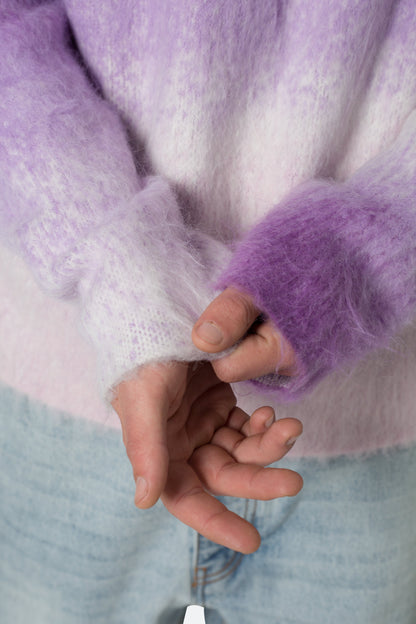 Brushed Gradient Sweater - Purple