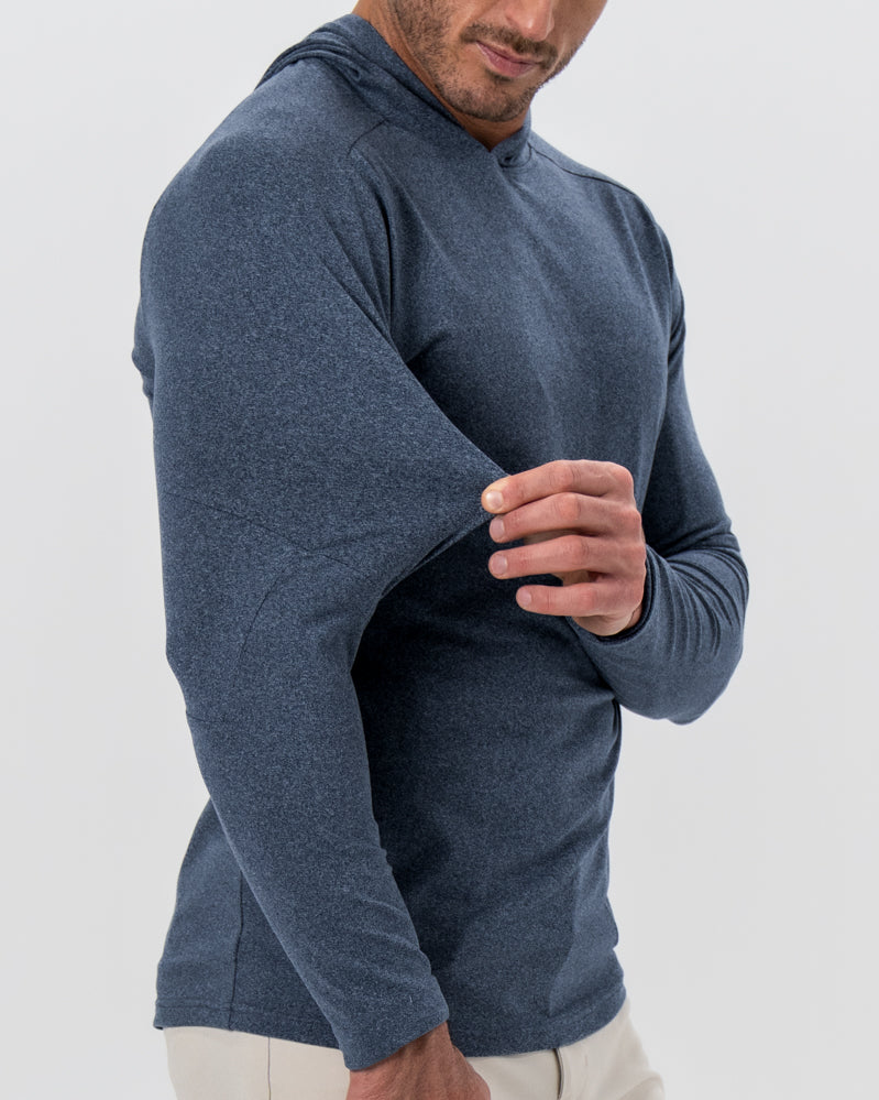 Brushed Hoodie - Heathered Navy