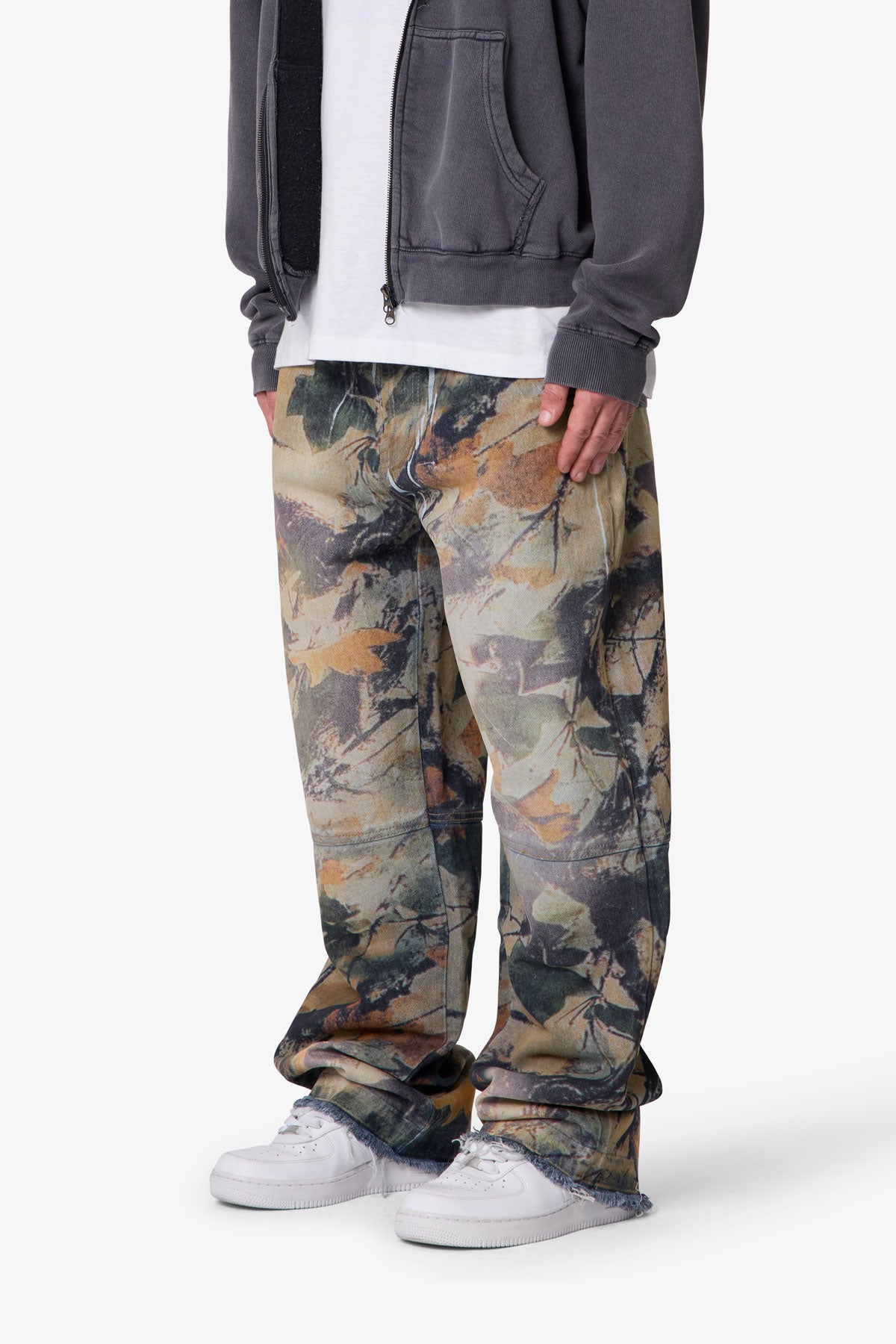 Camo Printed Ultra Baggy Denim - Oak Camo