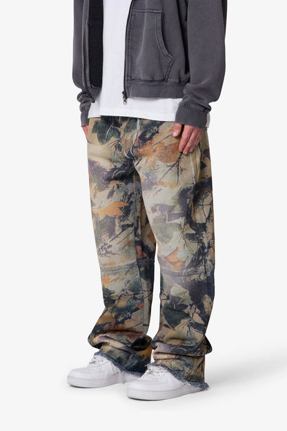 Camo Printed Ultra Baggy Denim - Oak Camo
