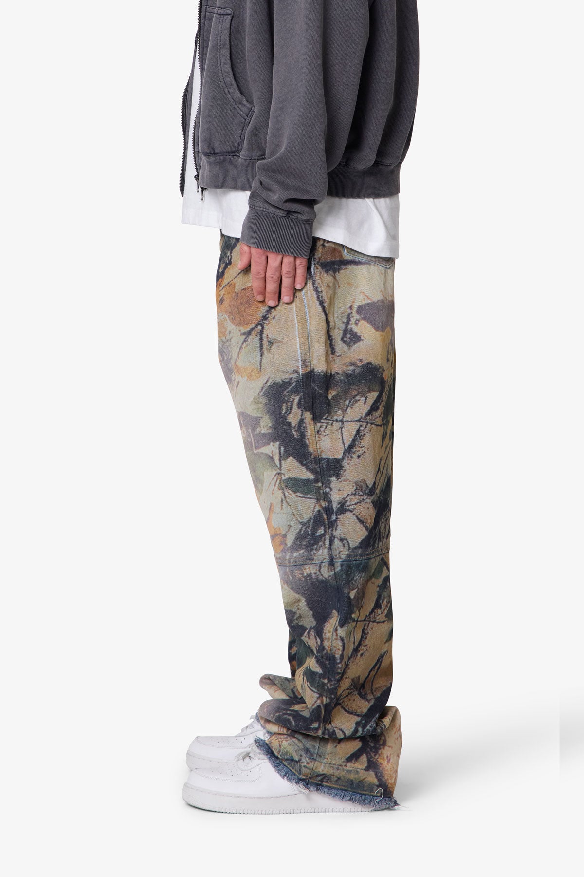 Camo Printed Ultra Baggy Denim - Oak Camo