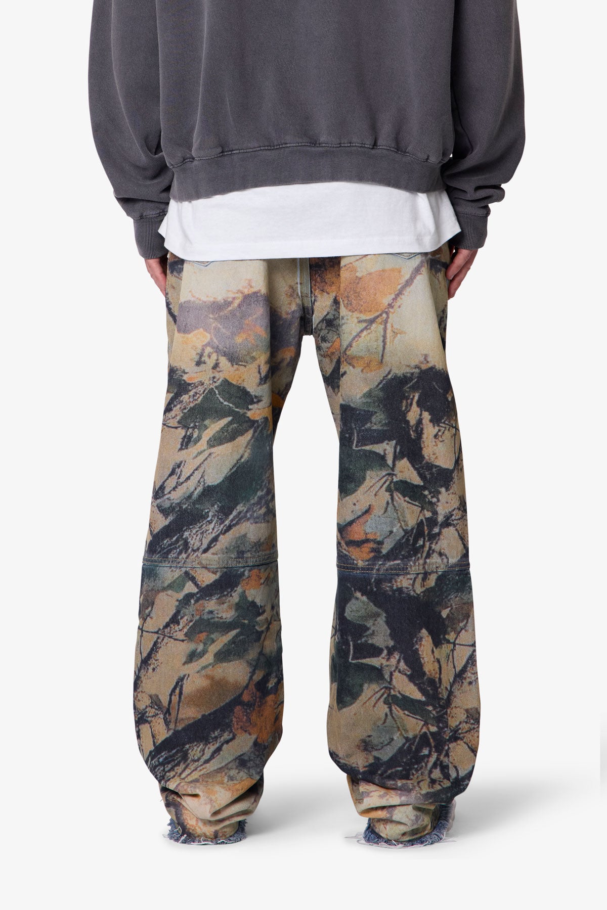 Camo Printed Ultra Baggy Denim - Oak Camo