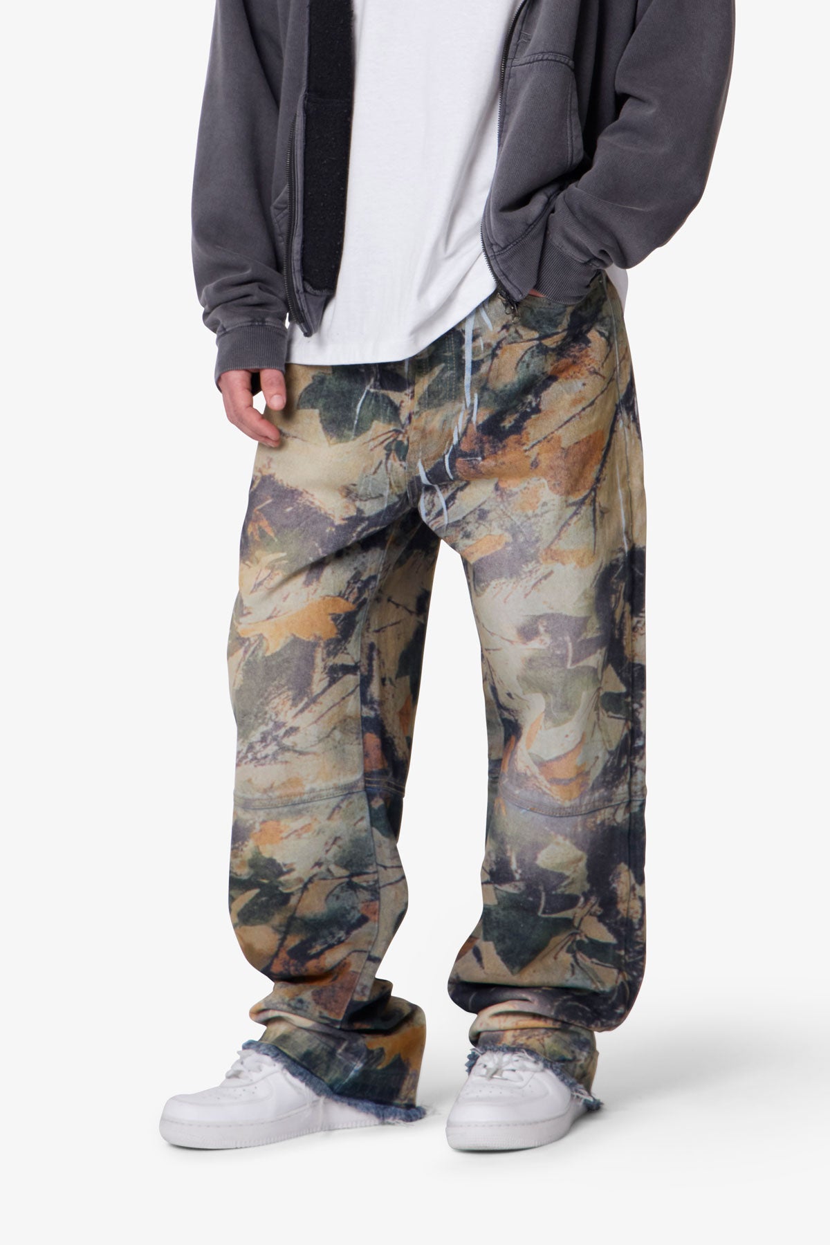 Camo Printed Ultra Baggy Denim - Oak Camo