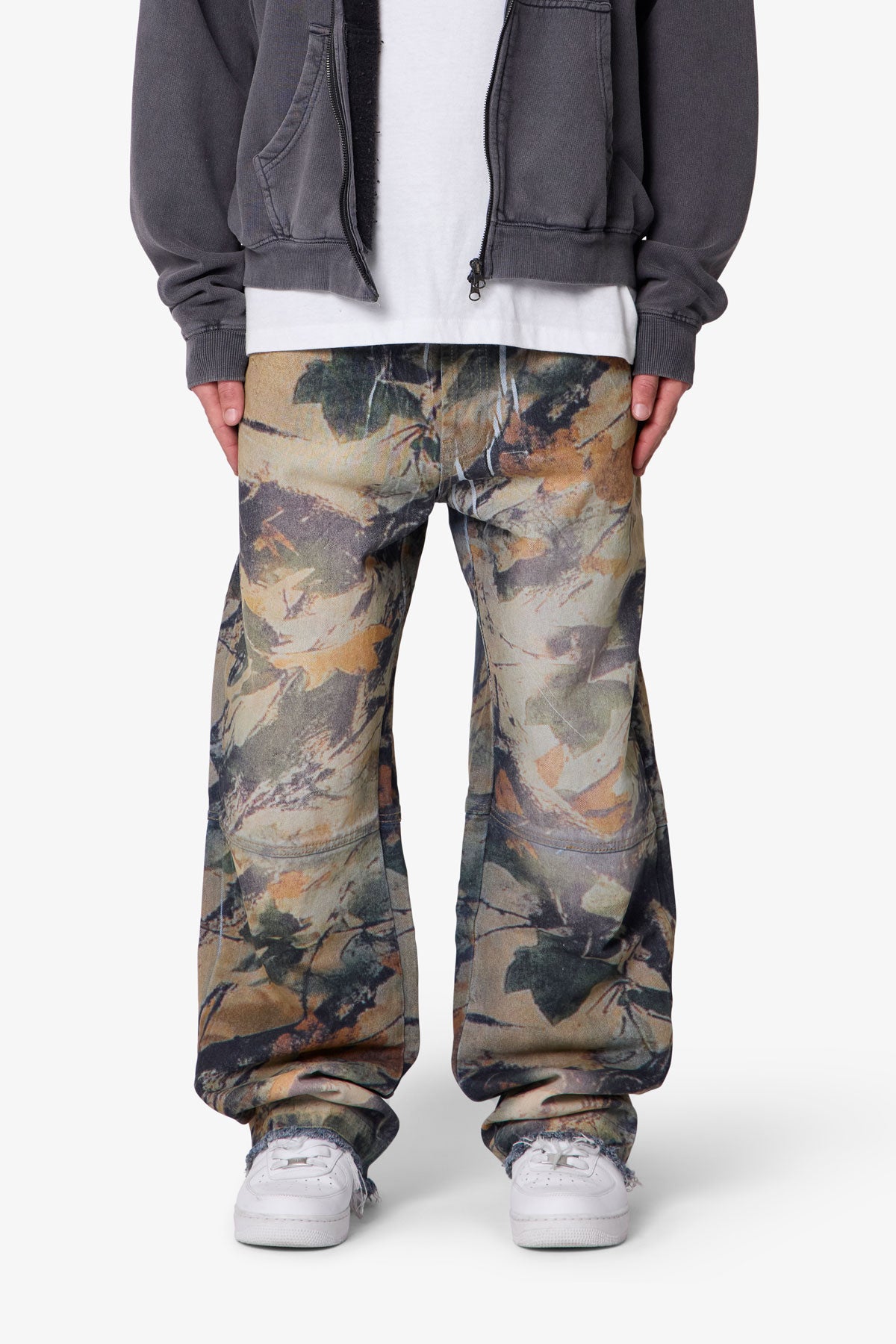 Camo Printed Ultra Baggy Denim - Oak Camo