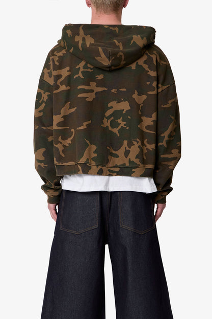Camo Zip Up Hoodie - Green