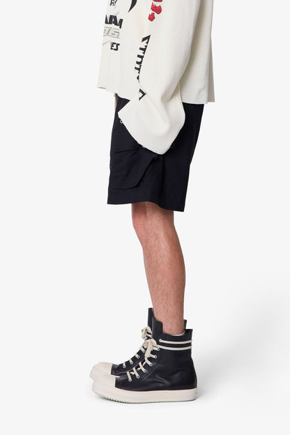 Cargo Mud Shorts - Black