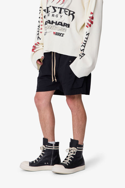 Cargo Mud Shorts - Black