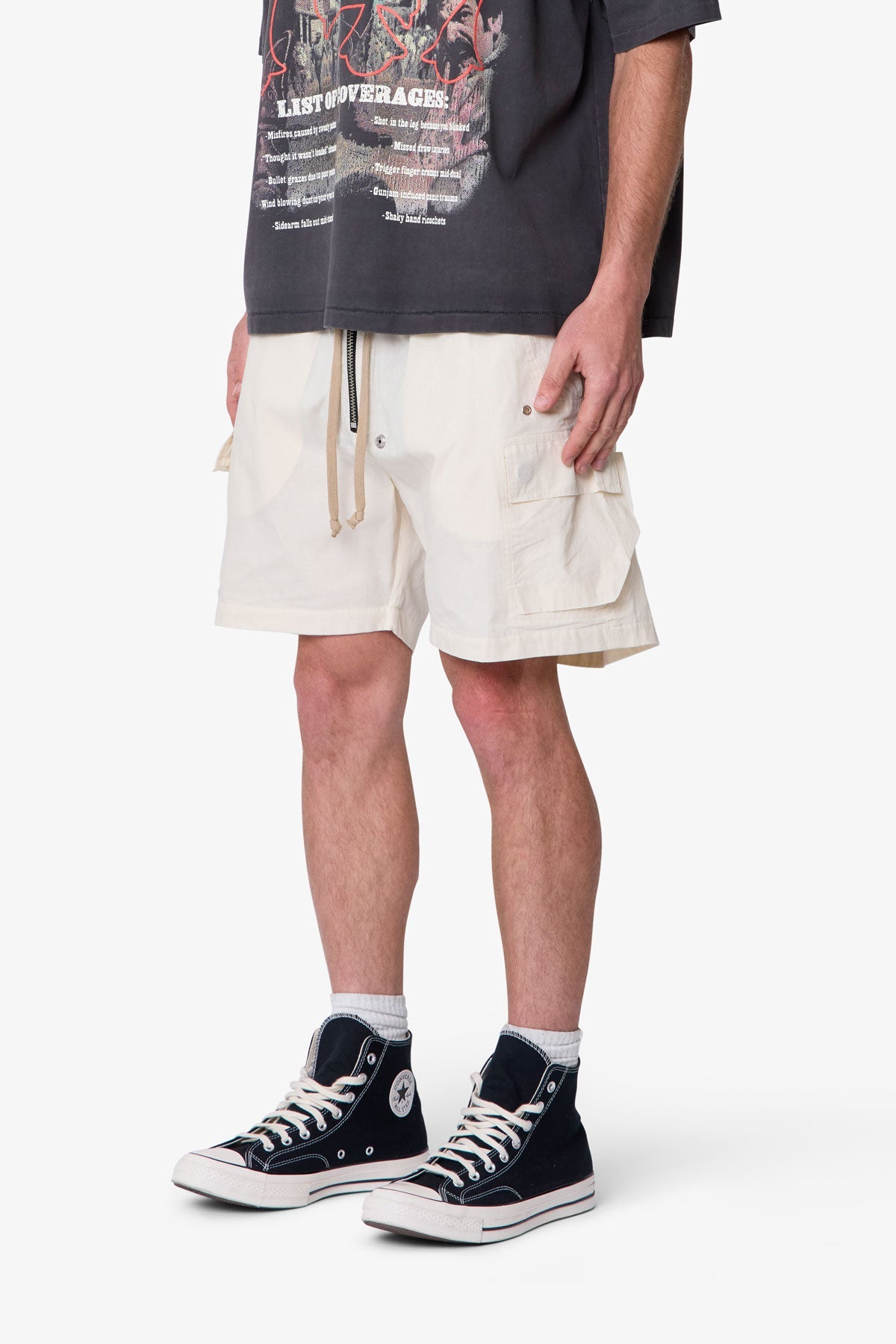 Cargo Mud Shorts - Off White