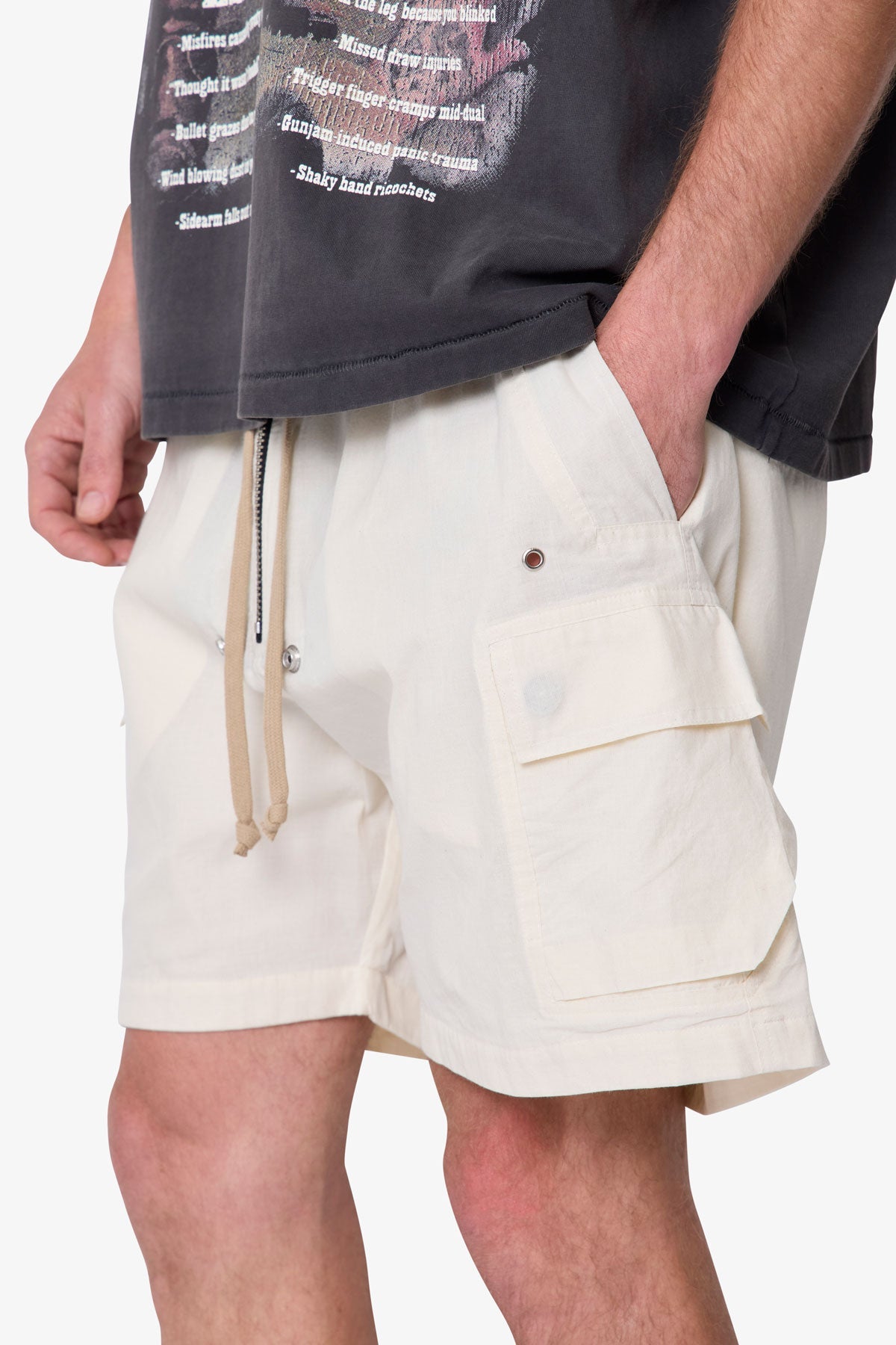 Cargo Mud Shorts - Off White